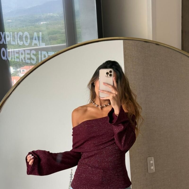 BLUSA LUNA VINO