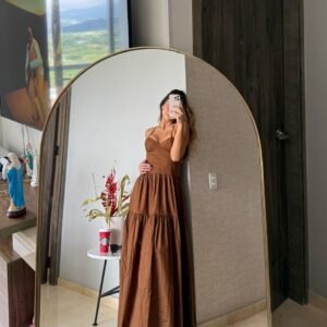 VESTIDO BUSTIER CAFE 3